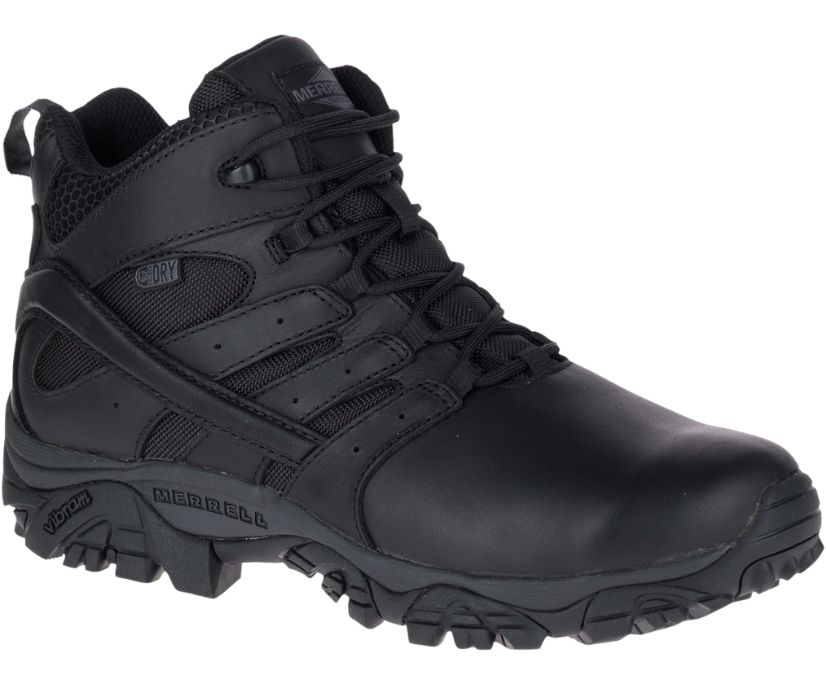 Buty Merrell Moab 2 Mid Tactical Response Wasserdicht - Buty Robocze Damskie Merrell - Czarne [JWOUP